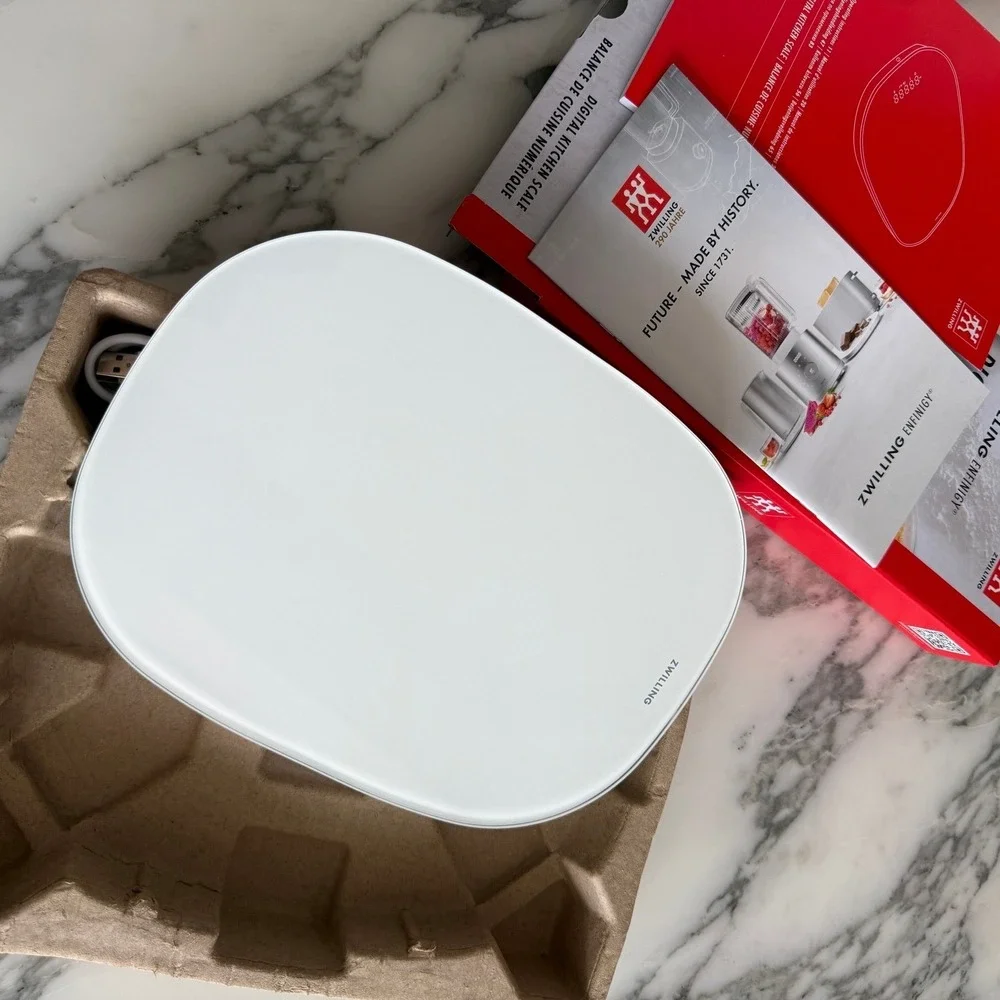 Zwilling Enfinigy Digital Kitchen Scale White Rechargeable Model‎ 53011